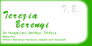 terezia berenyi business card